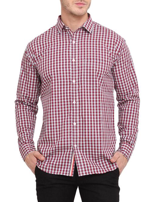 red cotton casual shirt - 13648928 - Very Small Image - 1