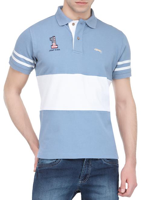 light blue cotton t-shirt - 13650088 - Very Small Image - 1