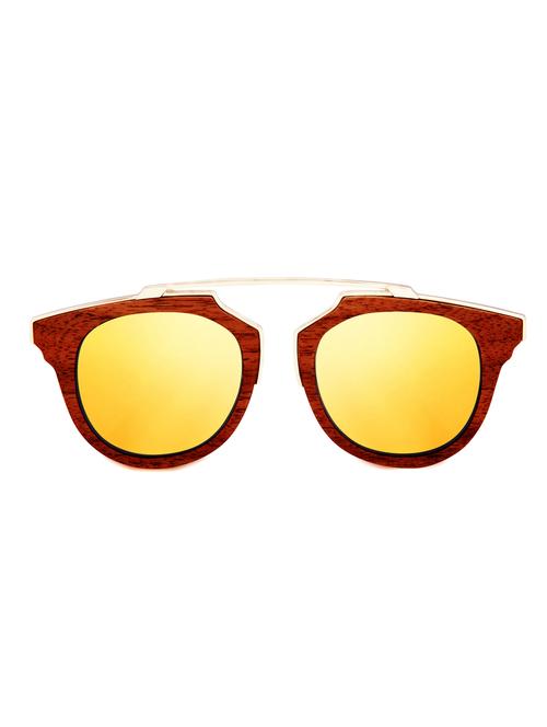 tocca di legno oro gold retro wooden sunglasses - 13651060 - Very Small Image - 1