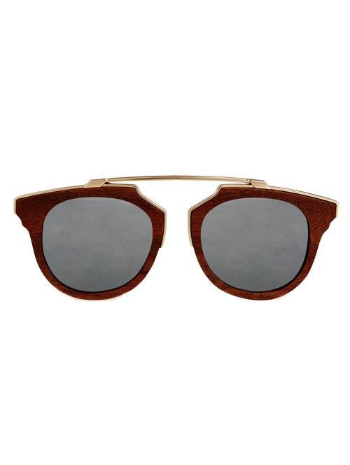 tocca di legno oro silver retro wooden sunglasses - 13651062 - Very Small Image - 1