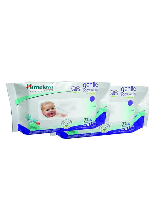 himalaya gentle baby wipes 72's (pack of 2) - 13651588 - Very Small Image - 1