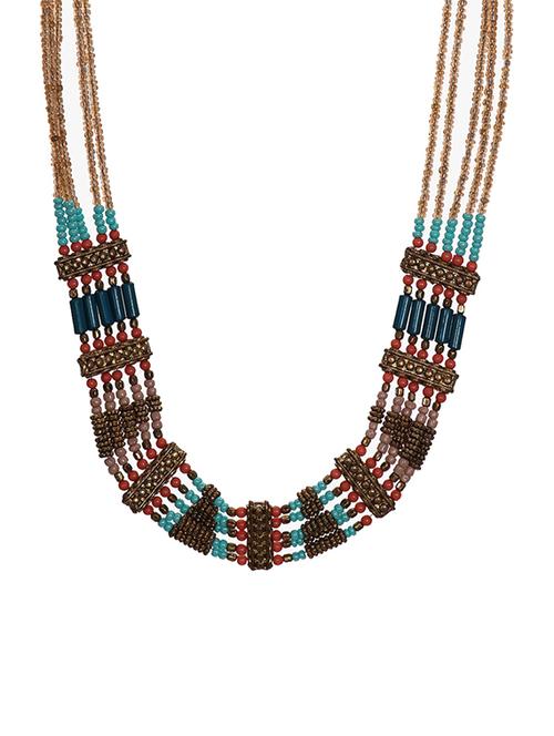 lass vouge seed bead statement necklace - 13652177 - Very Small Image - 1