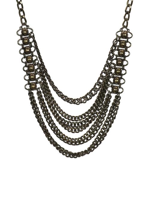 lass vouge glitzy silver necklace - 13652179 - Very Small Image - 1