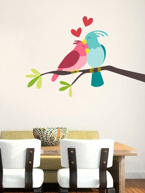 impression wall bird couple wall sticker - 13653830 - Very Small Image - 1