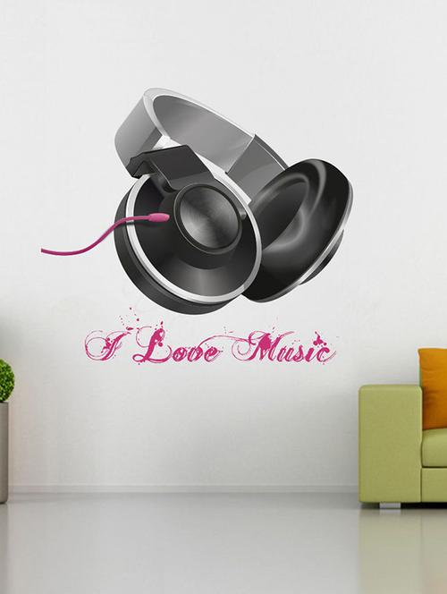 impression wall i love music wall sticker - 13653855 - Very Small Image - 1