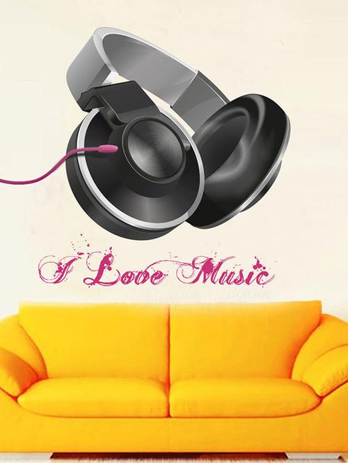 impression wall i love music wall sticker - 13653857 - Very Small Image - 1