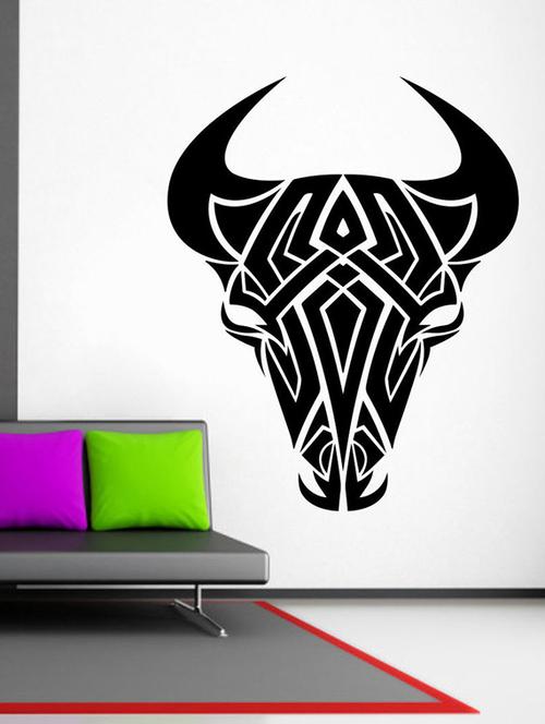 impression wall ox face art wall sticker - 13653860 - Very Small Image - 1