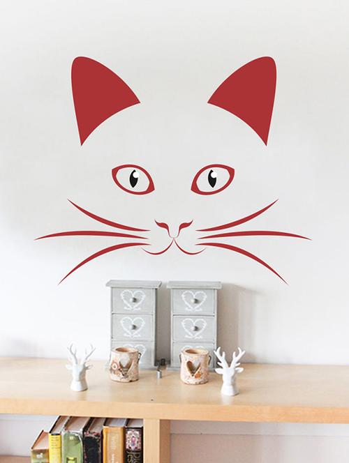 impression wall cat face wall sticker - 13653868 - Very Small Image - 1