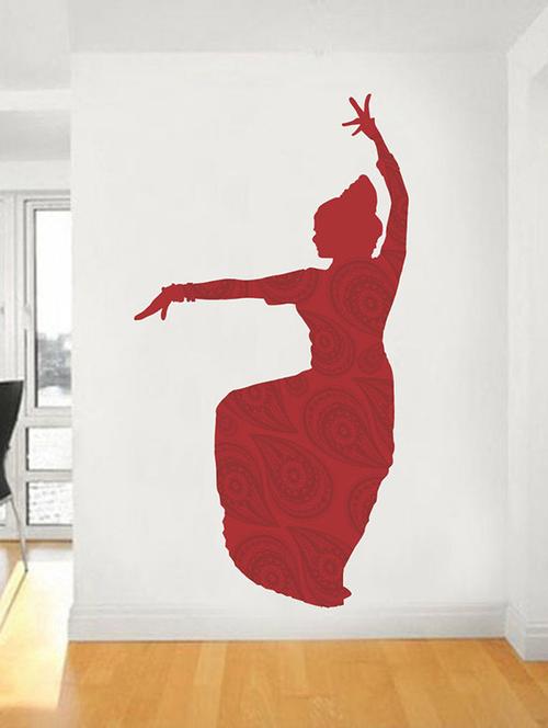impression wall indian dancing art wall sticker - 13653910 - Very Small Image - 1