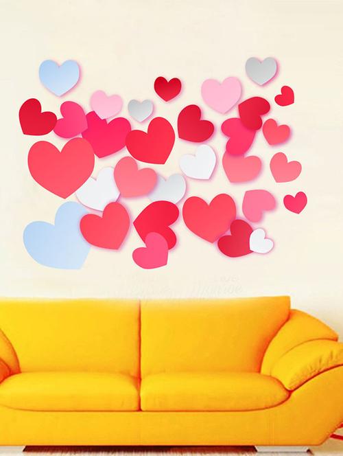 impression wall beautiful hearts wall sticker - 13653934 - Very Small Image - 1