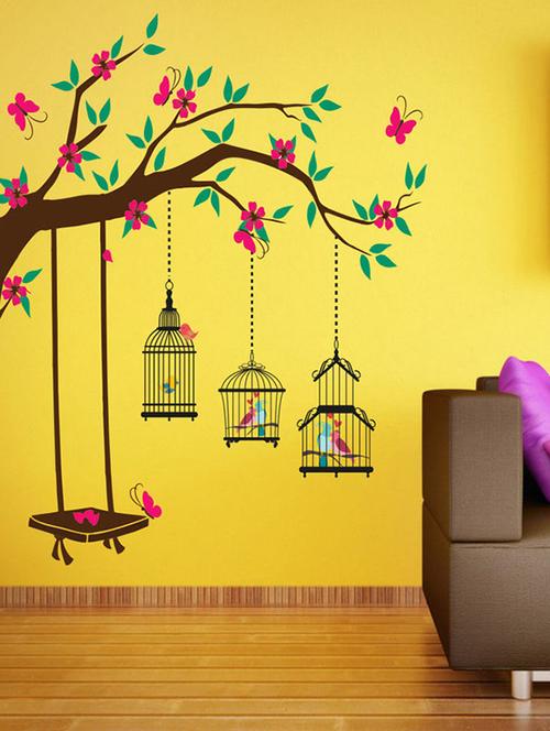 impression wall branch and cages wall sticker - 13653964 - Very Small Image - 1
