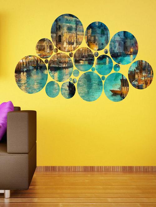 impression wall nature in circle wall sticker - 13653983 - Very Small Image - 1