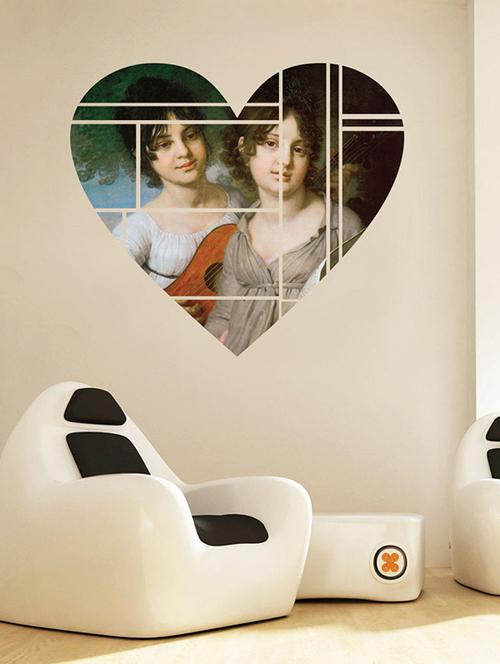 impression wall girls painting wall sticker - 13654008 - Very Small Image - 1