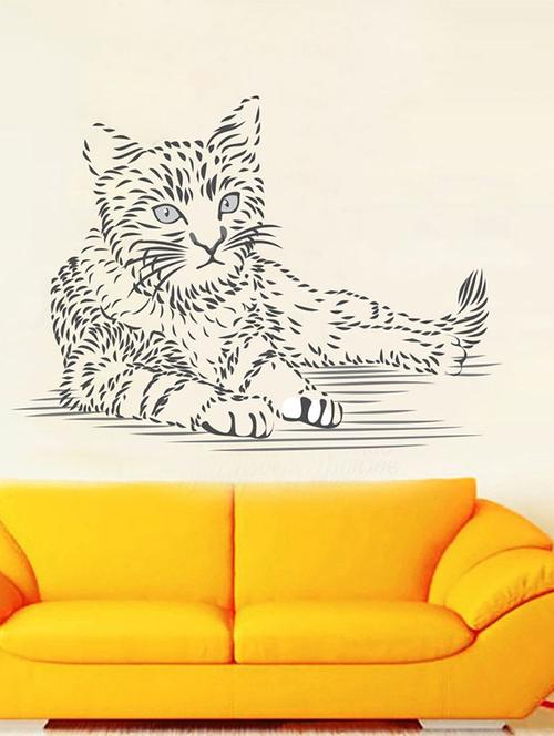 impression wall cat art wall sticker - 13654021 - Very Small Image - 1