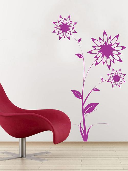 impression wall pink flowers wall sticker - 13654059 - Very Small Image - 1