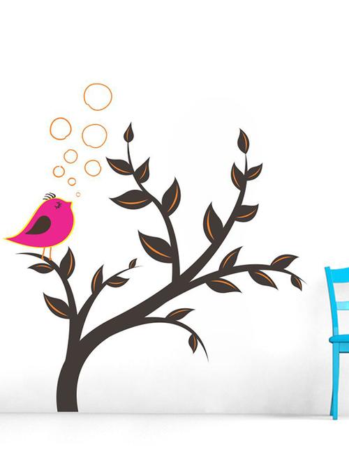 impression wall beautiful tree wall sticker - 13654100 - Very Small Image - 1