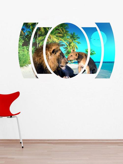 impression wall lion love wall sticker - 13654135 - Very Small Image - 1