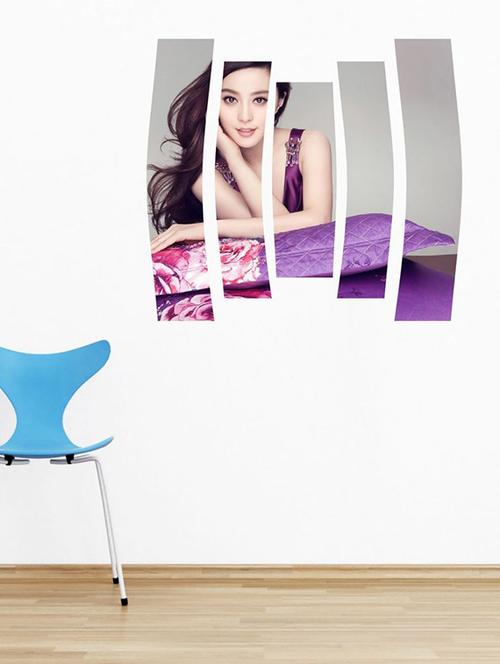impression wall beautiful girl wall sticker - 13654148 - Very Small Image - 1