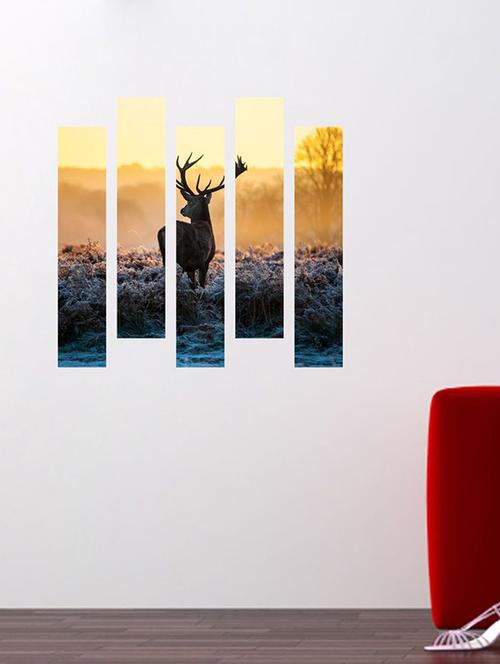 impression wall dear in sunset wall sticker - 13654153 - Very Small Image - 1
