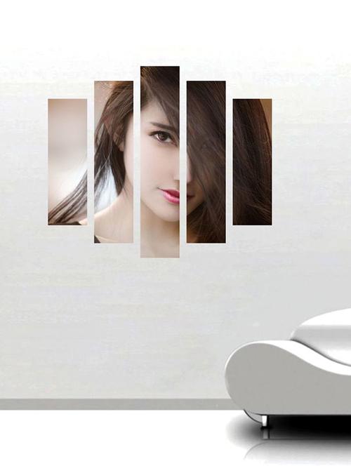 impression wall beautiful girl wall sticker - 13654154 - Very Small Image - 1