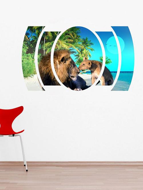 impression wall lion love wall sticker - 13654185 - Very Small Image - 1