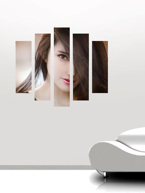 impression wall beautiful girl wall sticker - 13654204 - Very Small Image - 1