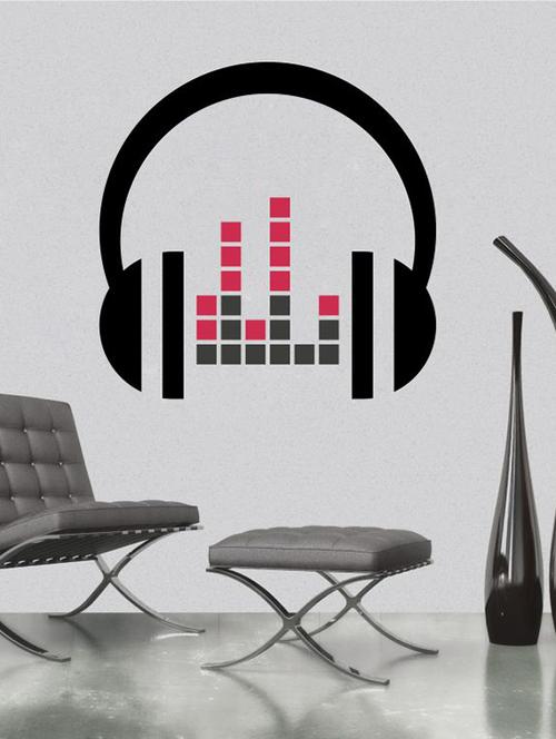 impression wall headphones wall sticker - 13654245 - Very Small Image - 1