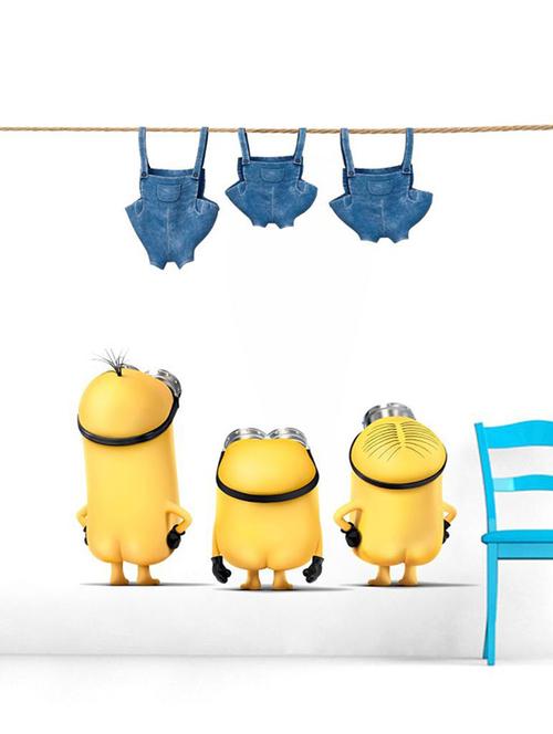 impression wall minions n clothes wall sticker - 13654265 - Very Small Image - 1