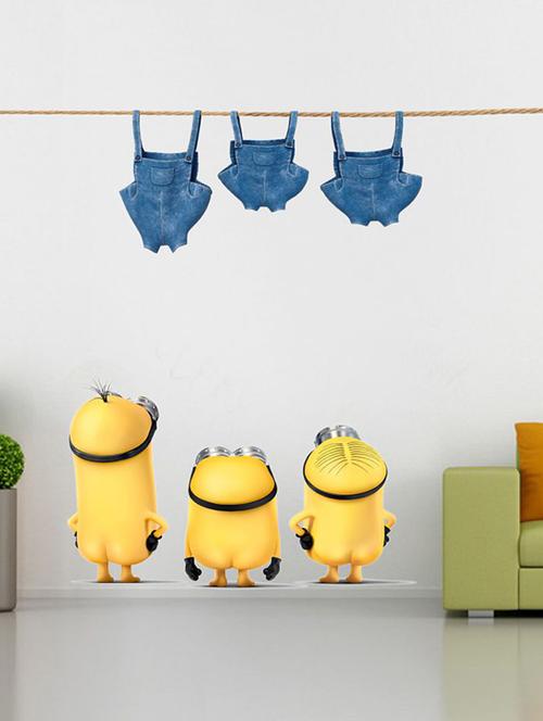impression wall minions n clothes wall sticker - 13654266 - Very Small Image - 1