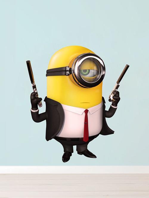 impression wall gun man minion wall sticker - 13654309 - Very Small Image - 1