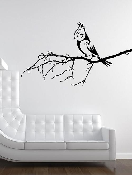 impression wall bird on branch wall sticker - 13654378 - Very Small Image - 1