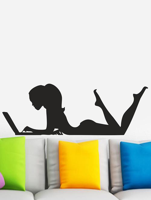 impression wall chatting girl wall sticker - 13654383 - Very Small Image - 1