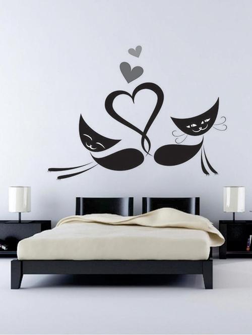 impression wall cat love wall sticker - 13654409 - Very Small Image - 1
