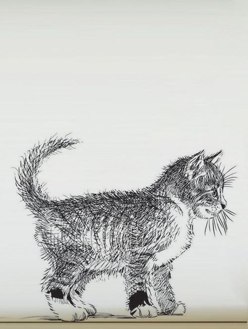 impression wall cute cat wall sticker - 13654411 - Very Small Image - 1