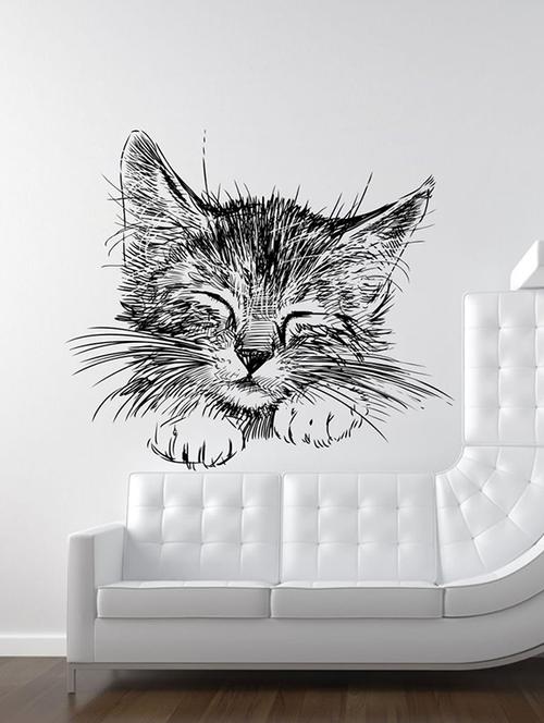 impression wall cute cat wall sticker - 13654421 - Very Small Image - 1