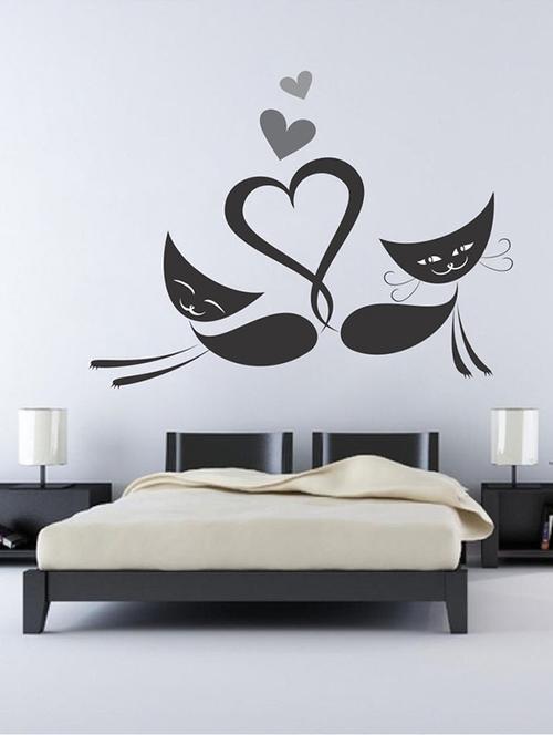 impression wall cat love wall sticker - 13654432 - Very Small Image - 1