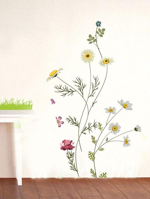 impression wall flowers pvc wall stickers - 13654450 - Very Small Image - 1
