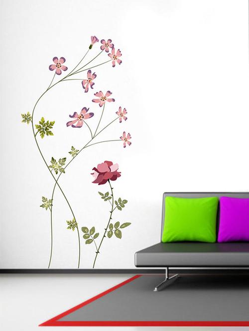 impression wall flowers pvc wall stickers - 13654473 - Very Small Image - 1