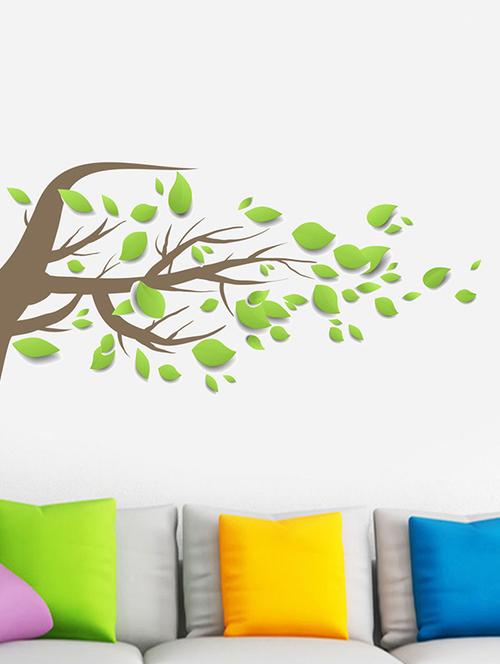 impression wall green tree pvc wall stickers - 13654483 - Very Small Image - 1