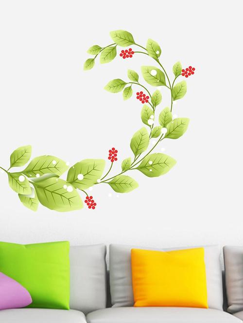 impression wall green branch wall sticker - 13654488 - Very Small Image - 1