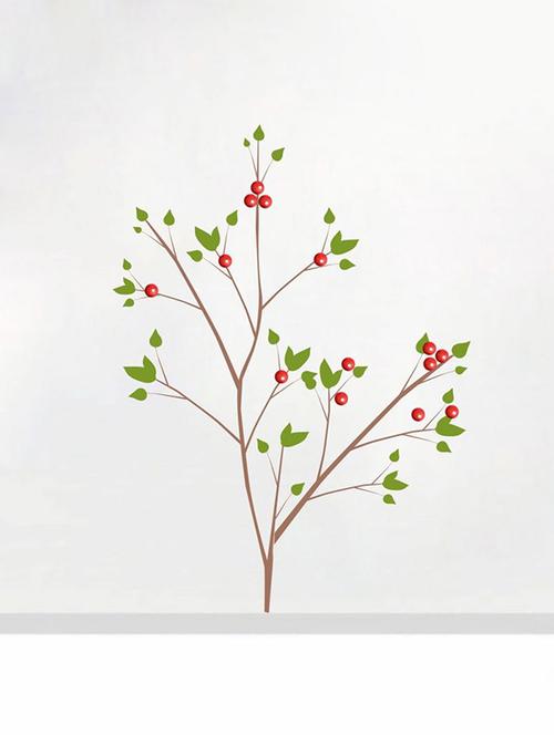 impression wall beautiful branches wall sticker - 13654496 - Very Small Image - 1