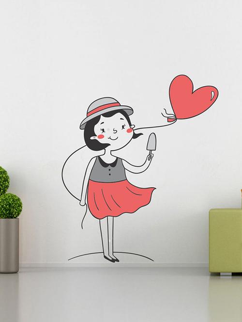 impression wall cute girl wall sticker - 13654539 - Very Small Image - 1