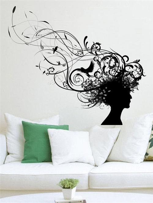 impression wall girl art wall sticker - 13654559 - Very Small Image - 1