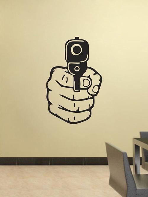 impression wall gun wall sticker - 13654585 - Very Small Image - 1
