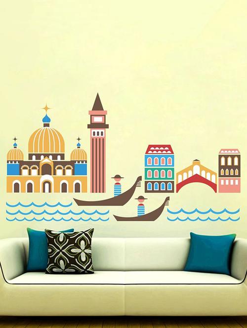 impression wall water city wall sticker - 13654605 - Very Small Image - 1
