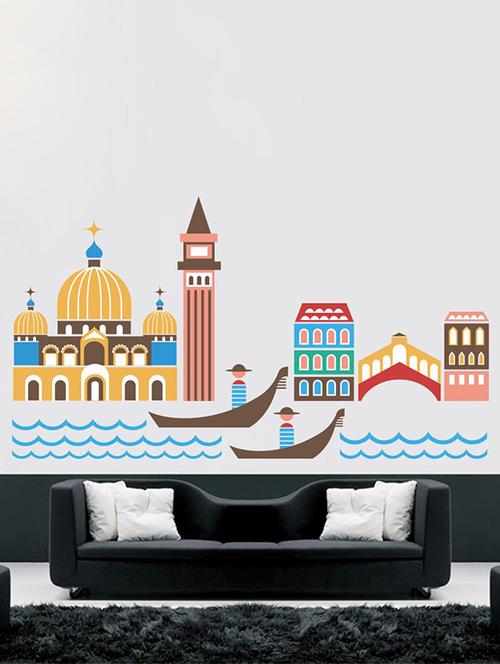 impression wall water city wall sticker - 13654619 - Very Small Image - 1