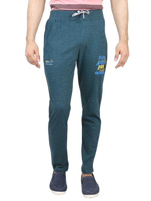 green cotton full length track pant - 13655790 - Very Small Image - 1