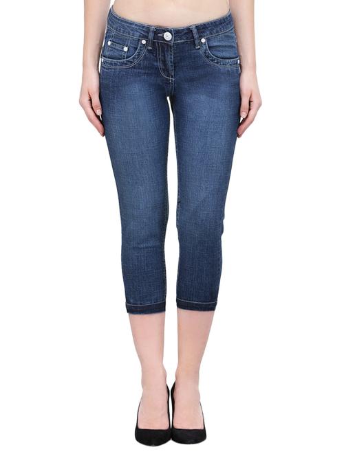 blue denim capri - 13656885 - Very Small Image - 1