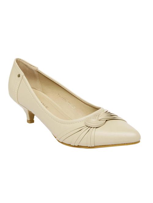 beige pu slip on pumps - 13657730 - Very Small Image - 1
