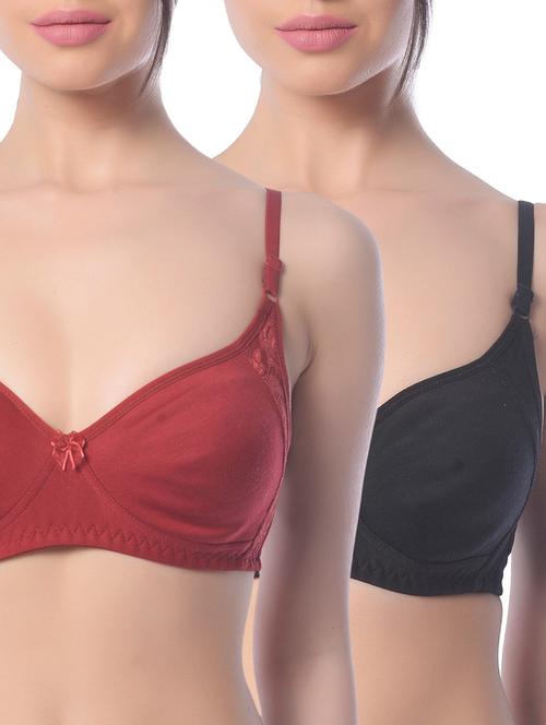 set of 2 floral patch bra - 13659947 - Very Small Image - 1